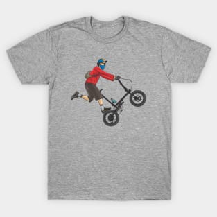 cyclist wheelie T-Shirt